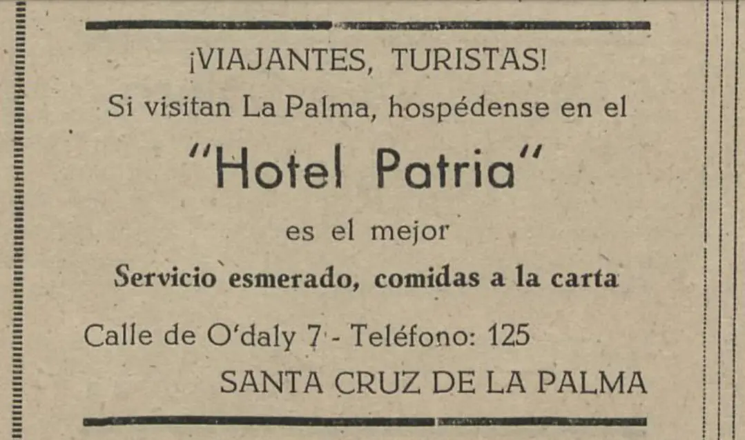 Publicidad La Palma, 1952